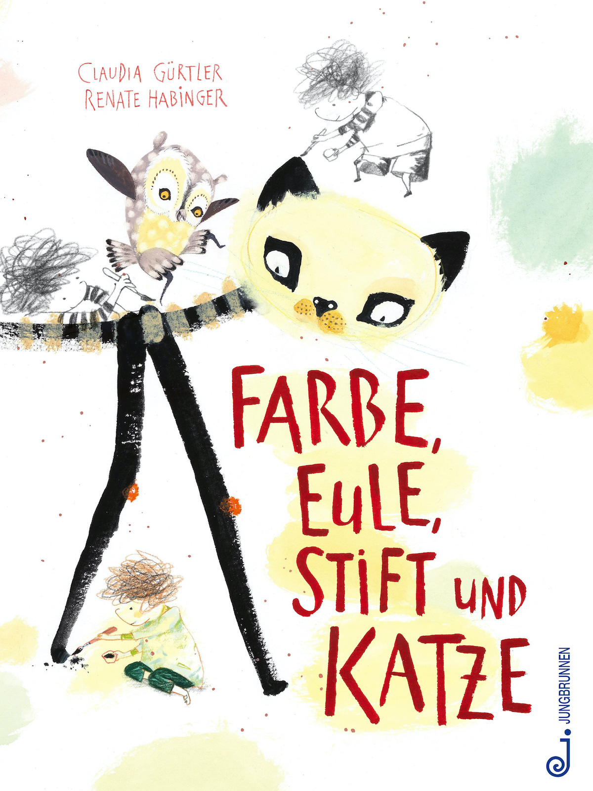 Claudia Gürtler & Renate Habinger: Farbe, Eule, Stift und Katze