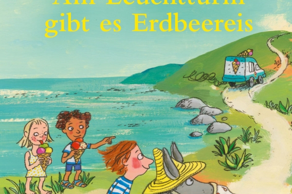 Katja Gehrmann & Constanze Spengler: Am Leuchtturm gibt es Erdbeereis. Moritz 2023 |€ 15,50 | ISBN 978-3-89565-438-1
